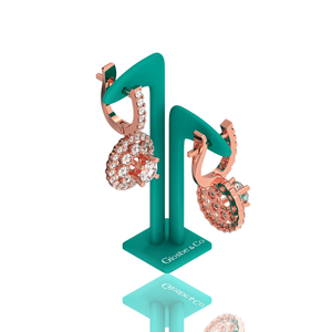 Pendientes de Diamantes OEM/ODM, Joyería Fina, Pendientes de Diamantes Naturales, Aro de 4 mm, Elegantes y de Lujo - Product Image 4