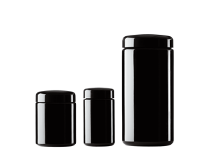 Commercio all'ingrosso Mir su barattolo di vetro 250ml 500ml nero Uv alto rotondo violetto a prova di odore bocca larga stoccaggio barattoli di vetro Stash - Product Image 3
