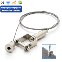 Kit de suspension en câble d'acier inoxydable pour panneaux acoustiques, pince de fixation pour câble de 1,0 à 3,0 mm, accessoires de suspension en gros
