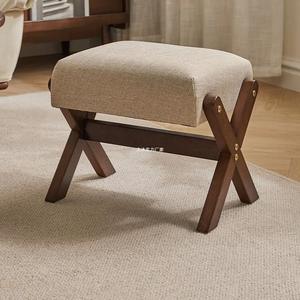 <span class=keywords><strong>Petit</strong></span> tabouret <span class=keywords><strong>en</strong></span> <span class=keywords><strong>bois</strong></span> massif Coussin doux Tabouret de canapé Design carré <span class=keywords><strong>Banc</strong></span> d'<span class=keywords><strong>entrée</strong></span> de maison Tabouret bas pour le salon - Product Image 3