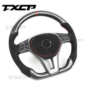 Convient pour <span class=keywords><strong>Mercedes</strong></span> benz W204 Classe C C350 C300 C280 C63 E63 G63 S63 G65 GT63 GTS GLA GLB GLC W222 W220 Volant en fibre de carbone - Product Image 5