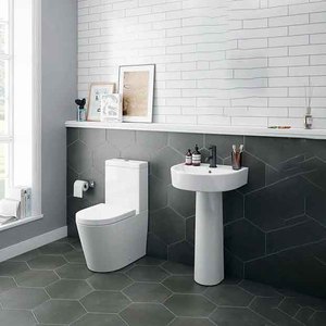 Inodoros y lavabo de bidé compactos modernos personalizados con estructura de dos piezas de trampa P para baño moderno - Product Image 2