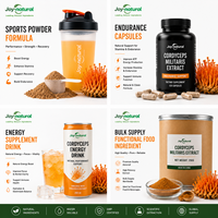 Extrait de Cordyceps Militaris en poudre 15%-20% Polysaccharides & 1%, 2%, 3% Cordycepine, qualité alimentaire, origine Zhejiang