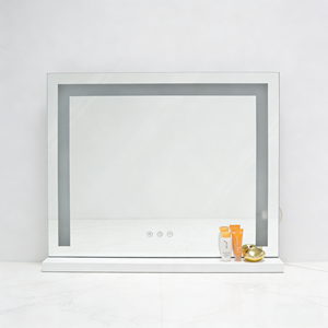 BUYWAY Dimmable Touch Screen LED Vanity <strong>Mirror</strong> 58x43cm Frame Light Makeup <strong>Mirror</strong> Type-C Charging Tabletop Custom Logo OEM ODM CE - Product Image 4
