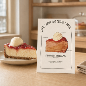Menu Personalizzato per Dessert, Illustrazione Torta Personalizzata, Scheda Ricetta, <span class=keywords><strong>Stampa</strong></span> Personalizzata, OEM ODM - Product Image 2
