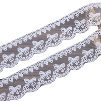 Bordure en dentelle guipure écologique très vendue pour accessoires vestimentaires, chaussures et sacs - Garniture en soie de lait blanche sexy