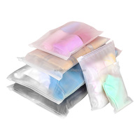 Sacs d'emballage en plastique biodégradable à fermeture éclair givrée avec logo personnalisé de haute qualité pour vêtements