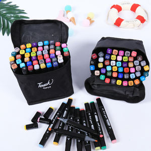 Rotulador de diseño de doble punta con logotipo personalizado, conjunto de rotuladores táctiles de Alcohol permanente con bolsa de tela - Product Image 3