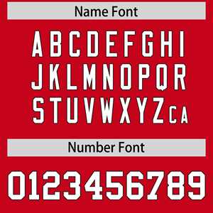 Custom <b>Red</b> White Personalized Shoulder Cut Two-<b>Tone</b> Flag Football Jersey - Product Image 4