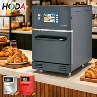 Oven microwave konveksi kecepatan tinggi komersial untuk sandwich kompak, pizza kecil, dan masakan cepat saji.