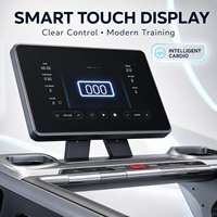 Tapis roulant électrique commercial avec écran tactile intelligent, machine de course robuste pour salle de sport, lumière ambiante LED, OEM ODM