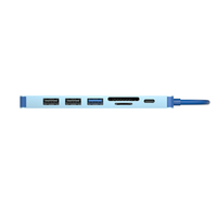 Hub USB C Multipuerto VCOM de 5 Gbps, Estación de Acoplamiento para Computadora, HDMI 4K, Carga PD3.0 de 100 W, Lector de Tarjetas SD y TF