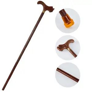 Elegant vintage faucet carved handle old man walking sticks disabled crutches wooden canes