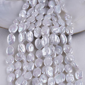 Perlas Sueltas Redondas Blancas de Agua Dulce de 13 mm, Forma Barroca, para Hacer Collares Hechos a Mano - Product Image 5