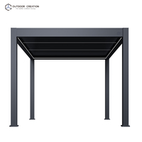 Pergola Bioclimatique Autoportante de Luxe Prestige 4x3m en Aluminium Motorisée Électrique Étanche Thermolaquée pour Balcon et Jardin