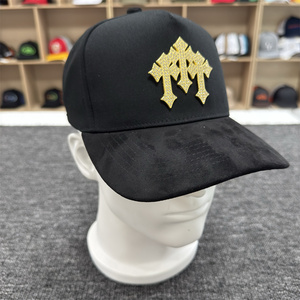 Bán Buôn Chất Lượng Cao Da Lộn Mũ Bóng Chày Với Đức Trinh Nữ Maria Kim Loại Pin Cong vành Có Thể Điều Chỉnh <span class=keywords><strong>5</strong></span>-Bảng Điều Chỉnh Một Khung Gorras Hat - Product Image 6