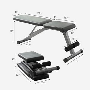 Banc de musculation multifonctionnel professionnel pour hommes et femmes, banc de fitness, banc abdominal, banc de sit-up à domicile, banc de musculation pour adultes - Product Image 2
