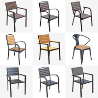 Ensemble de chaises de salle à manger en alliage d'aluminium anti-corrosion pour jardin, cour, villa, balcon, loisirs