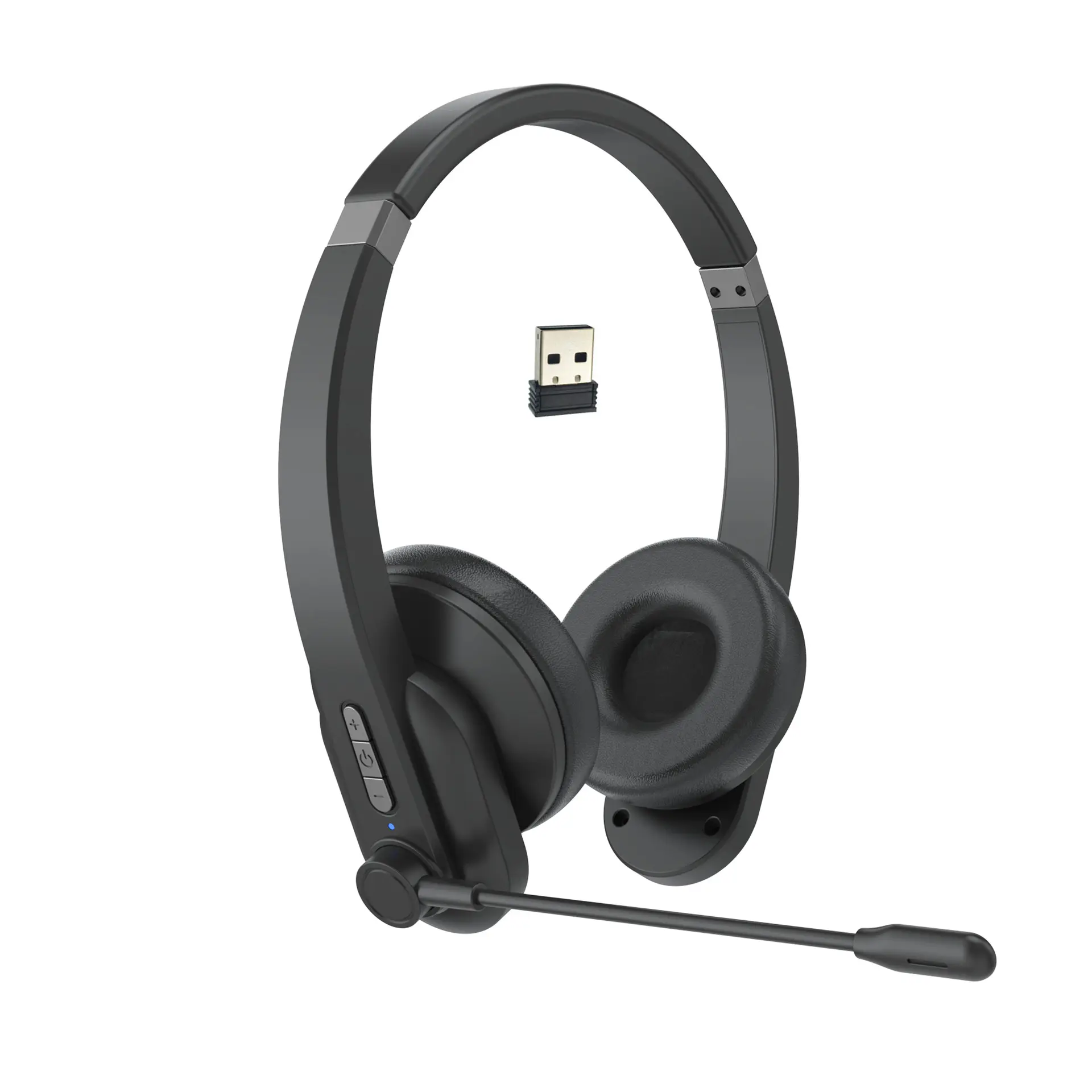 2.4G Wireless Telephone Headset audifonos ENC Noise cancelling Call Center Headphones Office Headset with Microphone