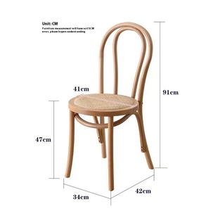 Nordique rétro en bois massif <span class=keywords><strong>chaise</strong></span> de salle à manger moyen ancien rotin dossier Net <span class=keywords><strong>rouge</strong></span> Restaurant maison Table à manger ensemble moderne pour hôtels - Product Image 5