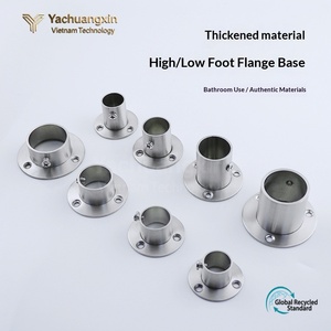 Support de raccordement à bride en acier inoxydable pour tuyau rond, idéal pour l'installation domestique - Product Image 6
