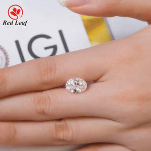Redleaf IGI認定2CT 3CT 4CT 5CTラボ成長ダイヤモンドオーバルカットジュエリーCVD VS VVSクラリティプロミスリング用に作成 - Product Image 1