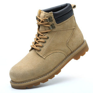 Bottes de sécurité en daim antidérapantes, chaussures de travail à la mode, en daim, avec des ciseaux, antidérapantes, pour équipements de bâtiment - Product Image 1