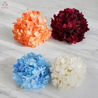 Kepala Bunga Hydrangea Kain Buatan untuk Dekorasi Pernikahan, Rangkaian Bunga, Pesta Rumah, dan Acara