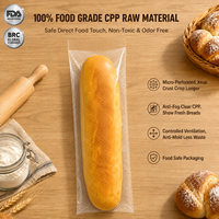 Sacs à pain micro-perforés en CPP haute clarté pour fabricants d'emballages de boulangerie - Vente en gros