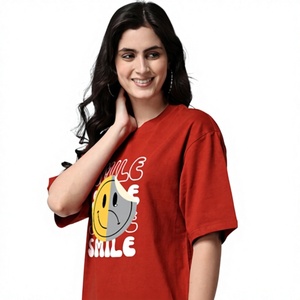 Camiseta Casual Estampada para Mujer, Nueva Temporada, Manga Corta, Diseño Gráfico, Prenda Ligera, Impresión Personalizada, Múltiples Tallas, Privado - Product Image 1