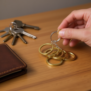 Portachiavi Ilan 30 mm color oro, 8 pezzi, per accessorio portachiavi - Product Image 2