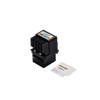 Module réseau RJ11 Keystone sans outil Cat3 noir pour connecteur de données Ethernet et câblage structuré téléphonique LAN