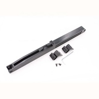 Amortisseur de porte coulissante RHETECH sans perçage, à fermeture douce, en acier inoxydable, pour porte de grange, couverture pour cuisine en verre/aluminium/laiton