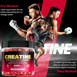 Ausreson fournit de l'énergie créatine pré-entraînement suppléments sportifs Boost Energy Créatine Monohydrate Gummies - Product Image 5