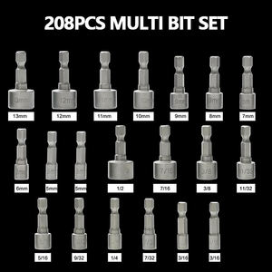 Juego de puntas de <span class=keywords><strong>destornillador</strong></span> definitivo de 208 piezas: puntas de seguridad, destornilladores de tuercas, Torx, ranuradas, Phillips, cuadradas, Pozi, hexagonales para herramientas de vehículos - Product Image 5