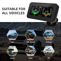 M50 2-en-1 HUD affichage tête haute inclinomètre de véhicule universel et voltmètre à affichage numérique tout-terrain extérieur pour voitures