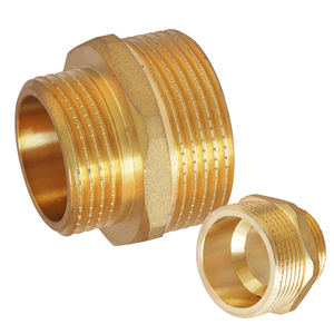 Raccord de plomberie YOD personnalisé <span class=keywords><strong>sans</strong></span> plomb DZR, raccord de tuyauterie 3/4 1/2 pouce BSP/NPT, adaptateur fileté mâle, raccord hexagonal réducteur en laiton - Product Image 3