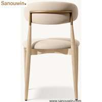 Chaises de salle à manger modernes et haut de gamme en chêne américain massif, idéales pour les villas, les hôtels et les salles à manger domestiques