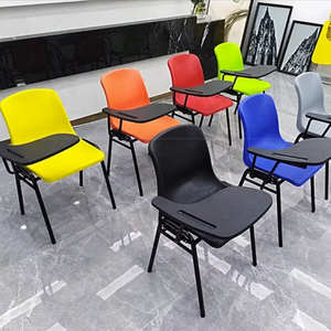 Sedia da <span class=keywords><strong>studio</strong></span> <span class=keywords><strong>per</strong></span> adulti in plastica e metallo con tavoletta scrittoio integrata <span class=keywords><strong>per</strong></span> casa, scuola, aula e sala conferenze - Product Image 6