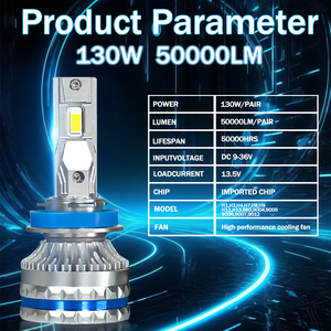 Super brillante S27 130W 68000 Lumenes <span class=keywords><strong>coche</strong></span> LED faros bombilla 6000K CANbus Led <span class=keywords><strong>coche</strong></span> faro bombilla H11 H4 H7 9005 9006 - Product Image 6