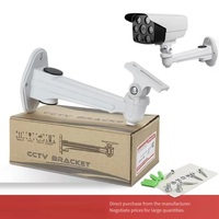 Support de surveillance universel, support universel en aluminium blanc pivotant en forme de bec de canard, étanche, pour câblage dissimulé de caméra intérieure/extérieure