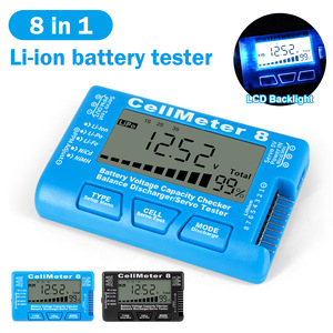CellMeter 8 Vérificateur de tension de batterie 2-8S LiPo NiCd NiMH, Déchargeur d'équilibrage, Testeur de servomoteur - Product Image 5