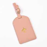 Étiquettes de bagages en cuir PU épaissi, à la mode, portables, avec gaufrage doré, résistantes à l'eau, durables, pour valises de voyage