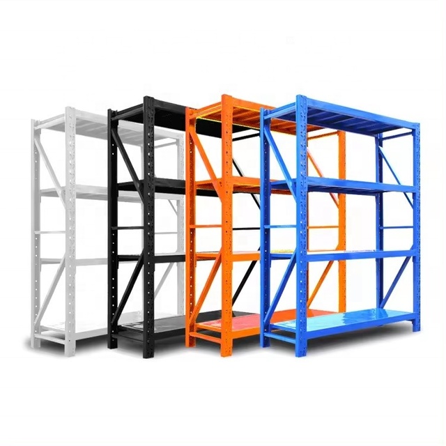 Boltless Industrial Iron Steel Metal Shelving Rack 200-500kg Capacity Tool Storage Garage Warehouse Boltless Garage Storage