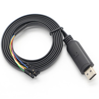 Cable Serial USB a TTL 3.3V/5V UART OEM/ODM con Chip FTDI Integrado de 6 Pines y Paso de 0.1 Pulgadas para Depuración