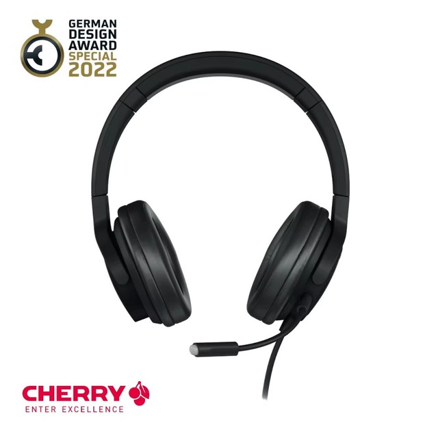 Cherry Hc 2.2 Foldable Headphone Over-Ear Gaming Headset With Integrated Usb Sound Card Noise Cancelling Earphones & Headphones