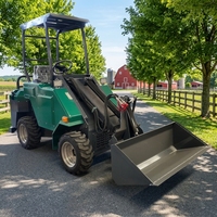 Loader Mini Skid Steer Kompak EURO 5 EPA CE dengan Bucket Hidrolik untuk Konstruksi Pertanian, Produsen Grosir