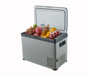 Réfrigérateur portable pour voiture moderne de 40 L, gris, <span class=keywords><strong>avec</strong></span> compresseur, 3 zones de congélation, 1 zone de réfrigération séparée, pour le stockage des aliments en camping, grand modèle - Product Image 3