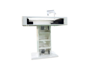 Tour de contrôleur DJ de podium de bureau de studio de <span class=keywords><strong>Disc</strong></span> <span class=keywords><strong>Jockey</strong></span> de fête de mariage avec le support d'ordinateur portable flight case - Product Image 2