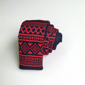 Người đàn ông của giáng sinh Jacquard dệt Skinny Tie 100% Polyester dệt kim hẹp quan hệ tùy chỉnh vải Hộp Quà Tặng đóng gói - Product Image 2